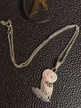 Sterling Silver Owl Pendant 4 small