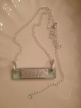 Lucite Necklace Nameplate With Silver Plate Personalizled Nameplate 3 small