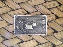Custom-Made Sterling Silver Key Ring. 2 small