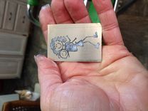 Custom-Made Sterling Silver Key Ring. 3 small