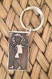 Custom-Made Sterling Silver Key Ring. 5 small