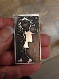 Custom-Made Sterling Silver Key Ring. 1 small