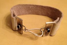 Leather And Sterling Silver Bracelet With Black Onyx 4 small