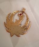Hank Williams Jr. Ruger Pendant In Gold With Ruby 1 small