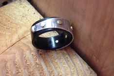 Black Acrylic And Metal Men's Rings 3 small