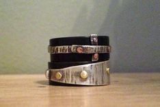 Black Acrylic And Metal Men's Rings 5 small