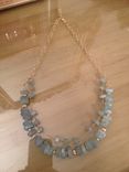 Handmade Aquamarine Faceted Necklace With 14k Gold 3 small