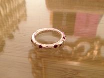 Silver Organic Band With Rubies 1 small