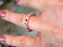 Silver Organic Band With Rubies 3 small