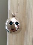 Denise's Silver Smiley Face Pendant W/Shadowbox Eyes-Smile 1 small