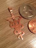 Alec's Veterinarian Caduceus Rose Gold Pendant 2 small