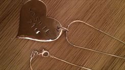 Sterling Silver Personalized Heart Pendant 2 small