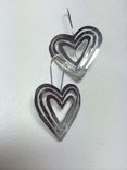 Sterling Silver Heart Shaped Earrings 1 small