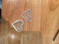 Sterling Silver Heart Shaped Earrings 2 small
