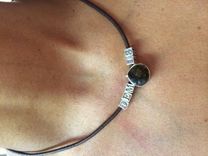 Toumaline Leather Necklace 1 small