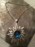 Blue Topaz Sun Pendant 2 small