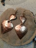 Copper Heart Earrings 1 small