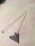 Paper Airplane Necklace In Sterling Silver 1 small
