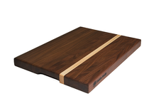 Walnut Cutting Board With Offset Maple Stripe, Edge Grain 2 small