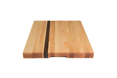 Maple Cutting Board With Offset Walnut Stripe, Edge Grain 1 small
