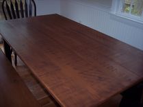 Shaker Farm Table With Solid Maple Top W/ Maple Matching Bench 2 small