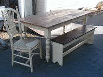 Farm Table W/Turned English Cottage Legs 72 1 small