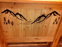 Inspired Design Custom Wood Queen Craftsman Headboard Fir & Pine 4 small
