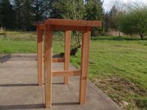 Douglas Fir Live Edge Bar Height Slab Table 3 small