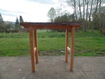 Douglas Fir Live Edge Bar Height Slab Table 4 small