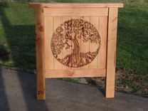Customized Hand Carved Western Red Cedar Garden/ Address Sign 1 small