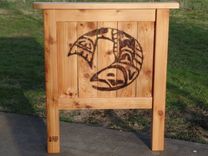Customized Hand Carved Western Red Cedar Garden/ Address Sign 2 small