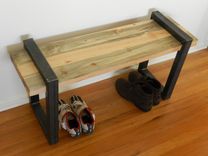 Beetle Kill Bench With Mild Steel Legs 1 small