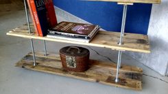 Vintage Pallet 4 Shelf Unit Industrial Style With Adjustable Legs 2 small