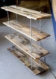 Vintage Pallet 4 Shelf Unit Industrial Style With Adjustable Legs 1 small