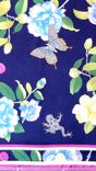 Adrienne Landau Studio Navy Floral Insect Silk Scarf Framed Art 3 small