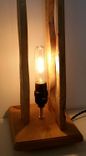 Hand Made Wood Pallet Plank Art Sculpture Table Lamp With Edison Bulb 1 small