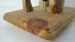 Hand Made Wood Pallet Plank Art Sculpture Table Lamp With Edison Bulb 2 small