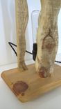Hand Made Wood Pallet Plank Art Sculpture Table Lamp With Edison Bulb 3 small