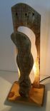 Hand Made Wood Pallet Plank Art Sculpture Table Lamp With Edison Bulb 4 small