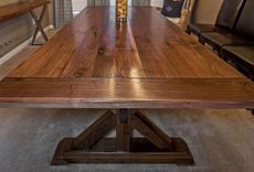 Walnut Trestle Table 6 small