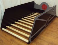 Tie Starfighter Twin Kids Bed Frame - Handcrafted - Space Themed Children's Bedroom Furniture 4 small
