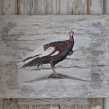 Heirloom Turkey Acrylic Painting On Re-Purposed Wood Panels 1 small