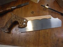 Ornate Wood Backed Dovetail Saw 2 small