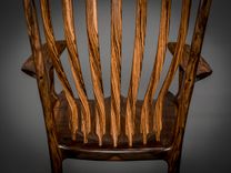 Walnut & Zebrawood Handshake Rocking Chair 5 small