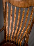 Walnut & Zebrawood Handshake Rocking Chair 3 small