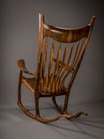 Walnut & Zebrawood Handshake Rocking Chair 4 small