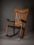 Walnut & Zebrawood Handshake Rocking Chair 1 small