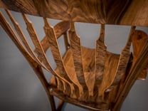 Walnut & Quilted Maple Handshake Rocking Chair 2 small