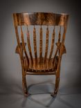Walnut & Quilted Maple Handshake Rocking Chair 1 small