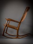 Walnut & Quilted Maple Handshake Rocking Chair 6 small